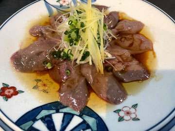 すっぽんレバー刺し